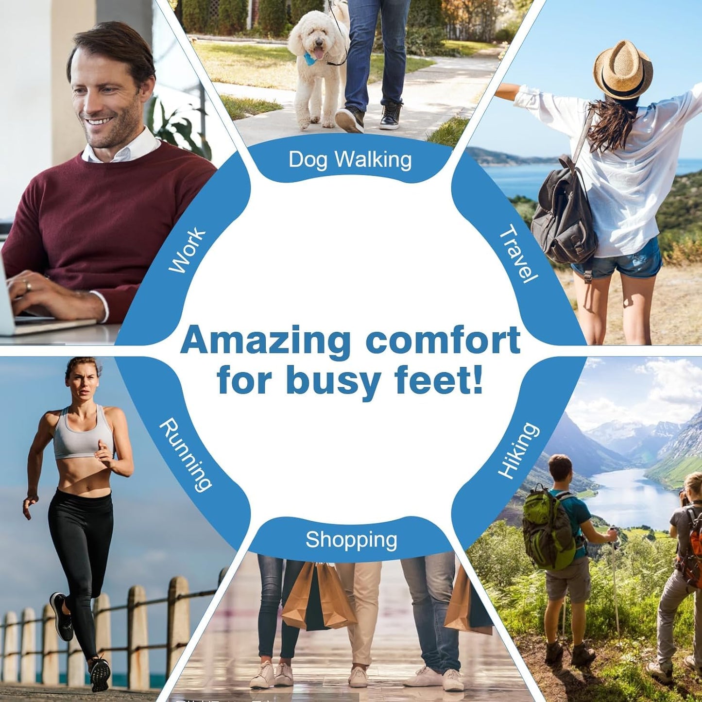 4D Memory Foam Shoe Insole (1 Pair, EU Size 40-45)