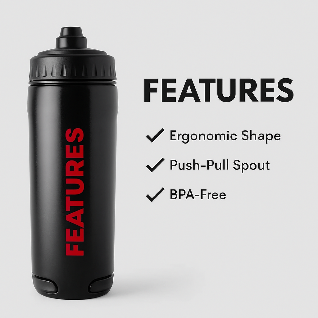 Eco-Hydrate 500ml Running Bottle with Hand Elastic Strap